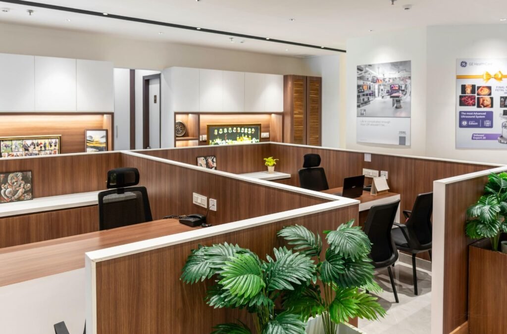 Office cleaning crew in Niagara - NY disinfecting shared workstations and polishing lobby floors. Office Cleaning near me.