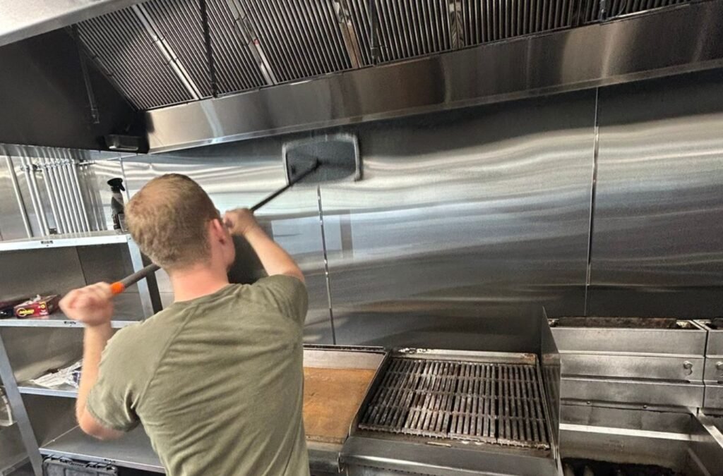 A trained MM Commercial Cleaning specialist executing commercial cleaning in Buffalo, NY, emphasizing local service dependability and quality execution.