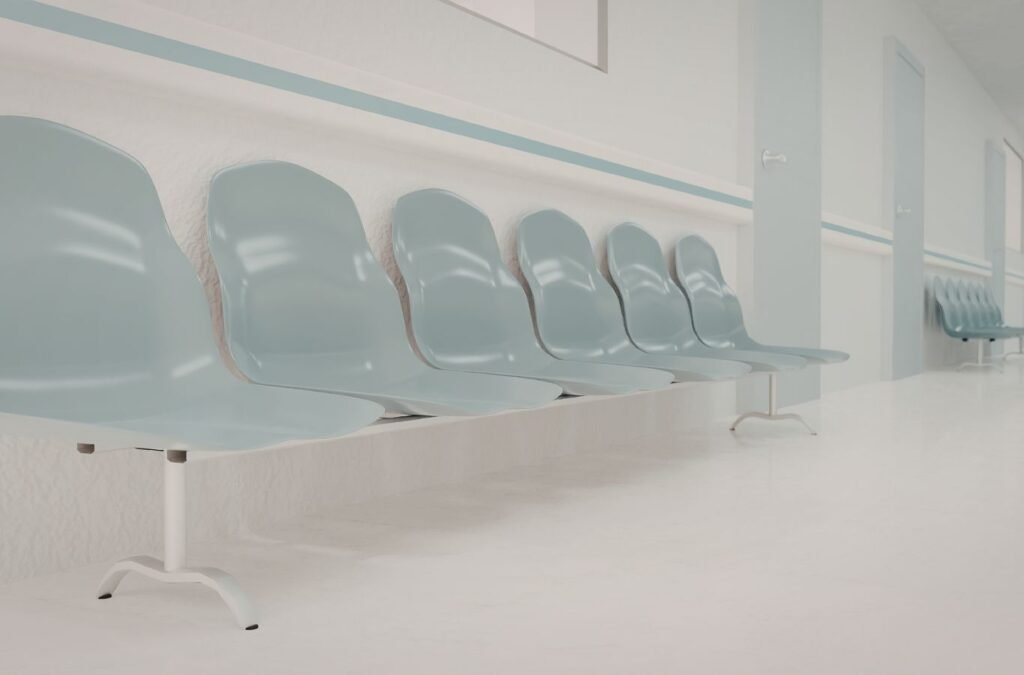 Skilled cleaner following healthcare room sanitation process with organized equipment cart. Medical Facility Cleanup Near Me.